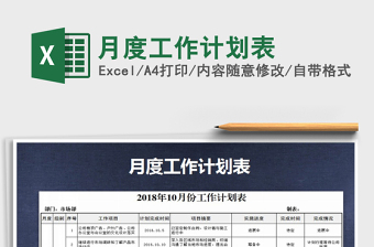 2021年月度工作計(jì)劃表