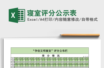 2021年寢室評分公示表