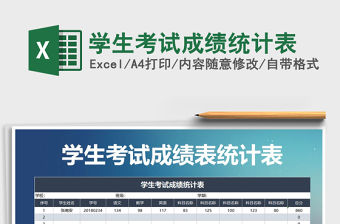 2021年學生考試成績統(tǒng)計表