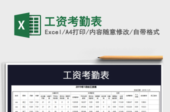 2021年工資考勤表