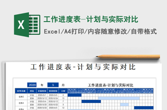 2021年工作進(jìn)度表-計(jì)劃與實(shí)際對(duì)比
