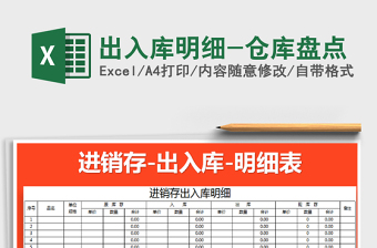 2021年出入庫(kù)明細(xì)-倉(cāng)庫(kù)盤(pán)點(diǎn)