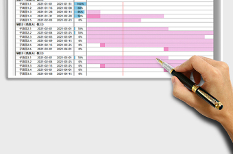 2021年全年项目进度条-甘特图