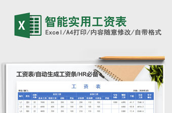 2021年智能實用工資表