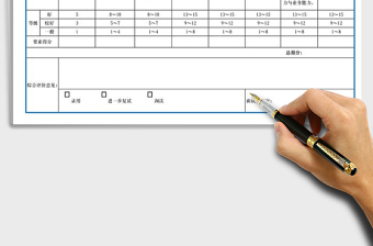 2021年校园招聘面试评分表