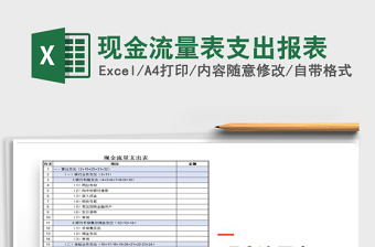 2021年現(xiàn)金流量表支出報(bào)表