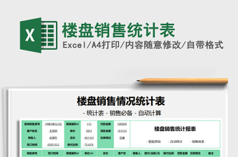 2021年樓盤銷售統(tǒng)計表