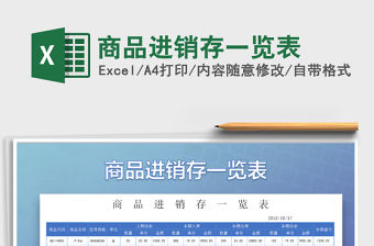 2021年商品進銷存一覽表