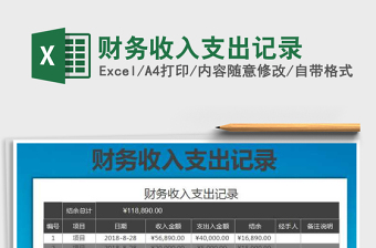2021年財務收入支出記錄免費下載