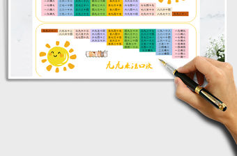 2021年九九乘法口訣-模板