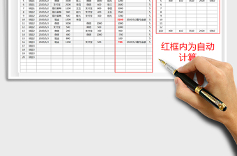 2021年財務(wù)收支登記表