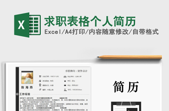 2021年求職表格個(gè)人簡歷