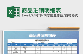 2021年商品進銷明細表
