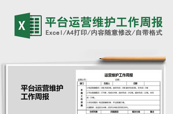 2021年平臺運營維護工作周報