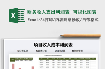 2021年財(cái)務(wù)收入支出利潤表-可視化圖表