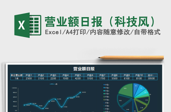 2021年營業(yè)額日報（科技風(fēng)）
