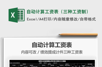 2021年自動(dòng)計(jì)算工資表（三種工資制）