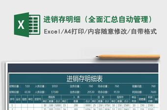 2021年進銷存明細(xì)（全面匯總自動管理）