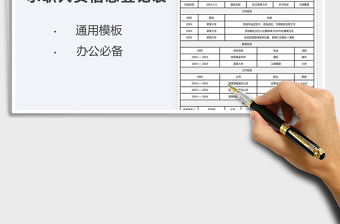 2021年求職人員信息登記表