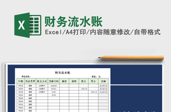 2021年財務(wù)流水賬