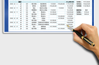 2021年财务记账统计表-公式计算