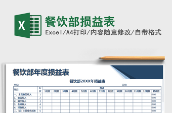 2022如何制作餐损表