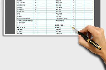2021年財務(wù)報表資產(chǎn)負(fù)債表空白表格