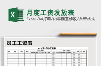 2021年月度工資發(fā)放表
