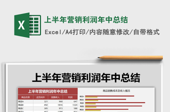 2021年上半年营销利润年中总结