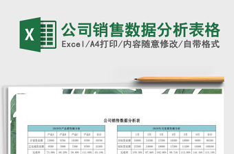 2021年公司銷售數據分析表格