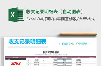 2021年收支記錄明細表（自動圖表）免費下載