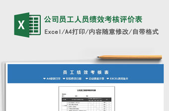 2021年公司員工人員績效考核評價表