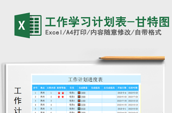 2021年工作學(xué)習(xí)計劃表-甘特圖