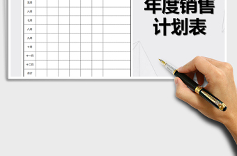 2021年年度銷售計劃表