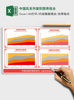 2021年中国风系列面积图表组合