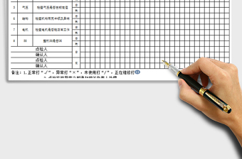 2021年机器每日点检表