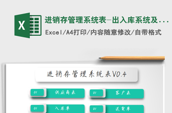 2021年進(jìn)銷存管理系統(tǒng)表-出入庫系統(tǒng)及往來對賬