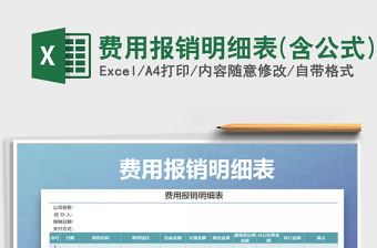 2021年費用報銷明細表(含公式)