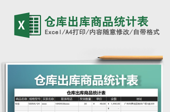 2021年倉庫出庫商品統(tǒng)計(jì)表