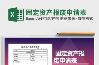 2021年固定資產(chǎn)報廢申請表