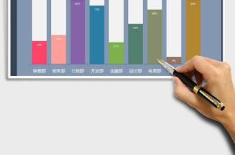 2021年圖表柱形進(jìn)度模板