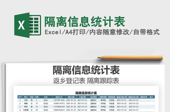 2021年隔離信息統(tǒng)計(jì)表