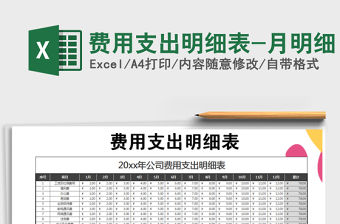 2021年費用支出明細表-月明細