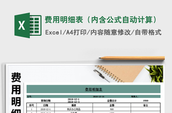 2021年費(fèi)用明細(xì)表（內(nèi)含公式自動(dòng)計(jì)算）