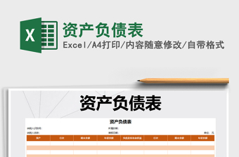 2021年資產(chǎn)負(fù)債表