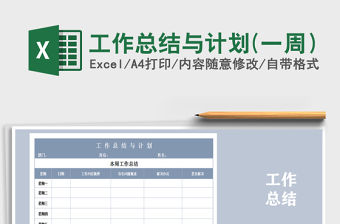 2021年工作總結與計劃(一周）免費下載