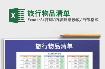 2021年旅行物品清單