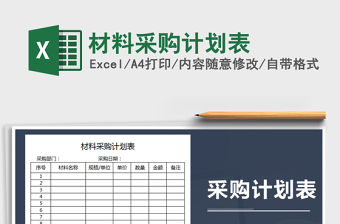 2021年材料采購計劃表