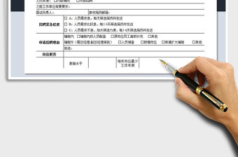 2021年內部招聘需求表