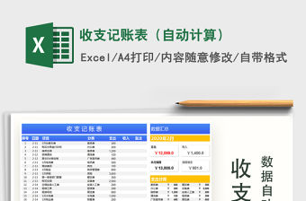 2021年收支記賬表（自動計算）免費下載